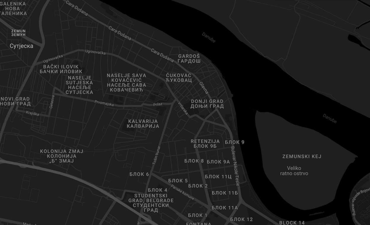 Belgrade Zemun Map